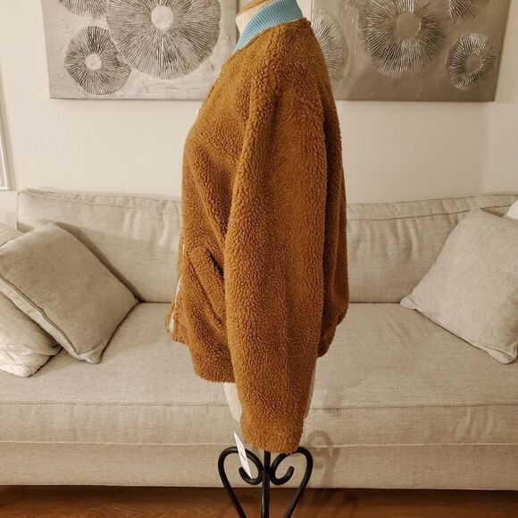 Free People Rivington Sherpa Jacket size Small in Amber Combo - NEW - Picture 10 of 16